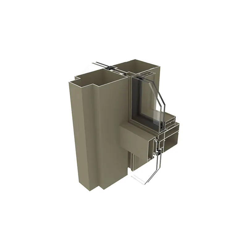 Custom heat insulation aluminum profile for curtain wall powder coating/anodized