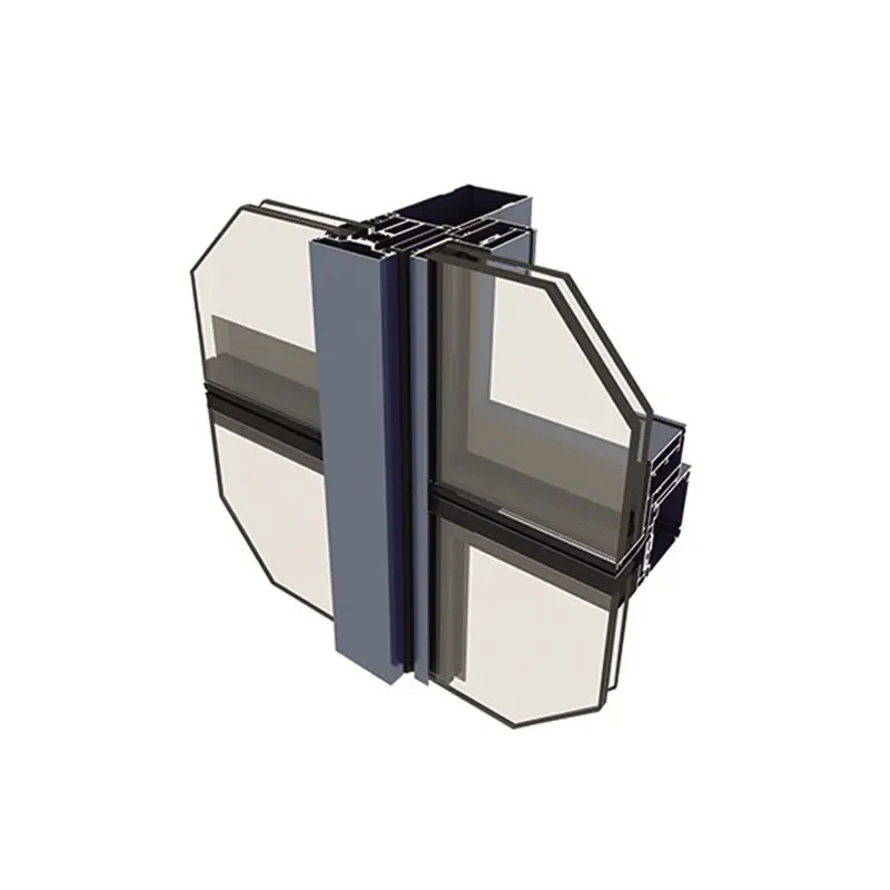 Custom heat insulation aluminum profile for curtain wall powder coating/anodized