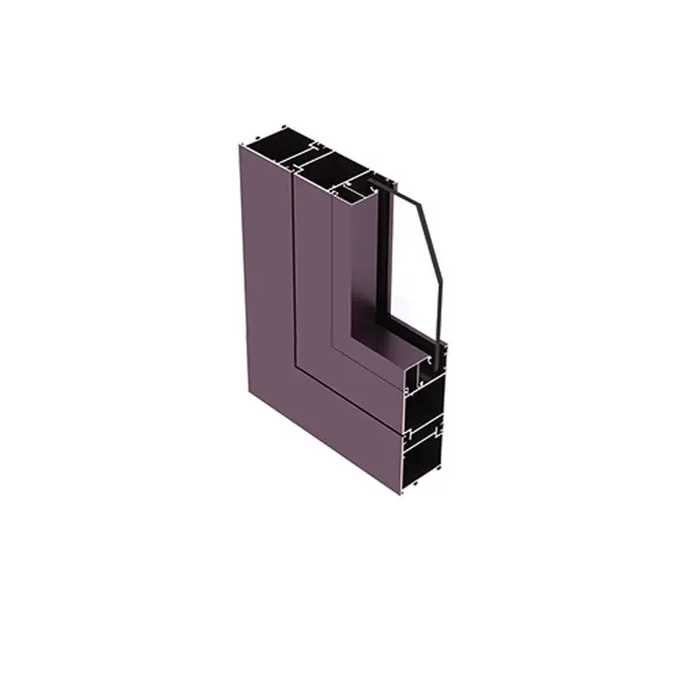 Extruded aluminum profile of fold door