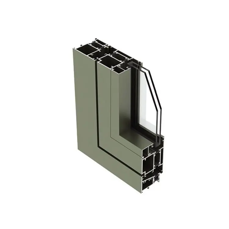 Broken bridge insulated swing door aluminum profiles