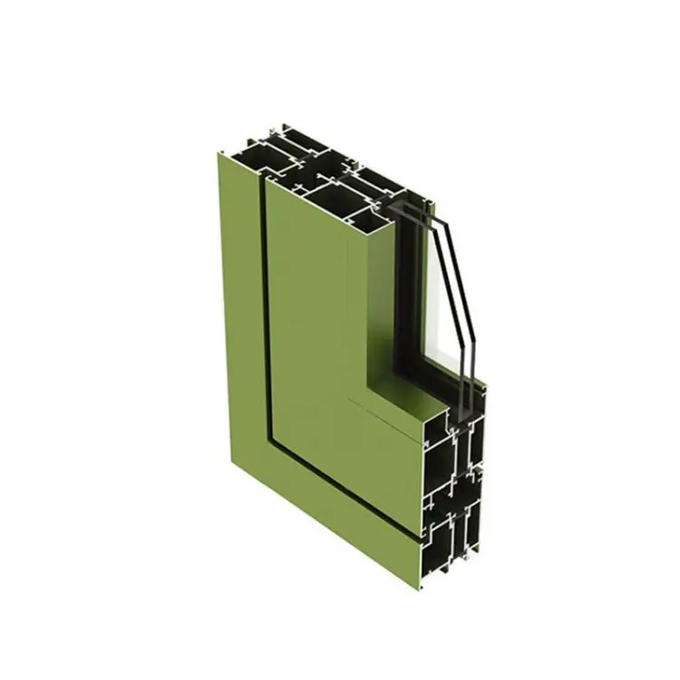 Broken bridge insulated swing door aluminum profiles