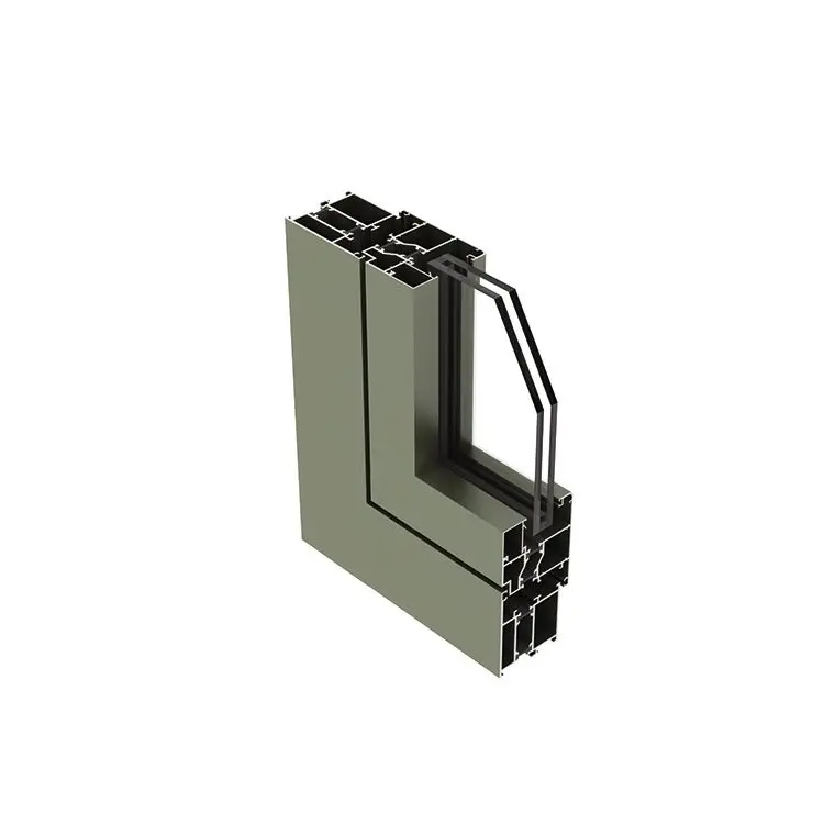 Broken bridge insulated swing door aluminum profiles