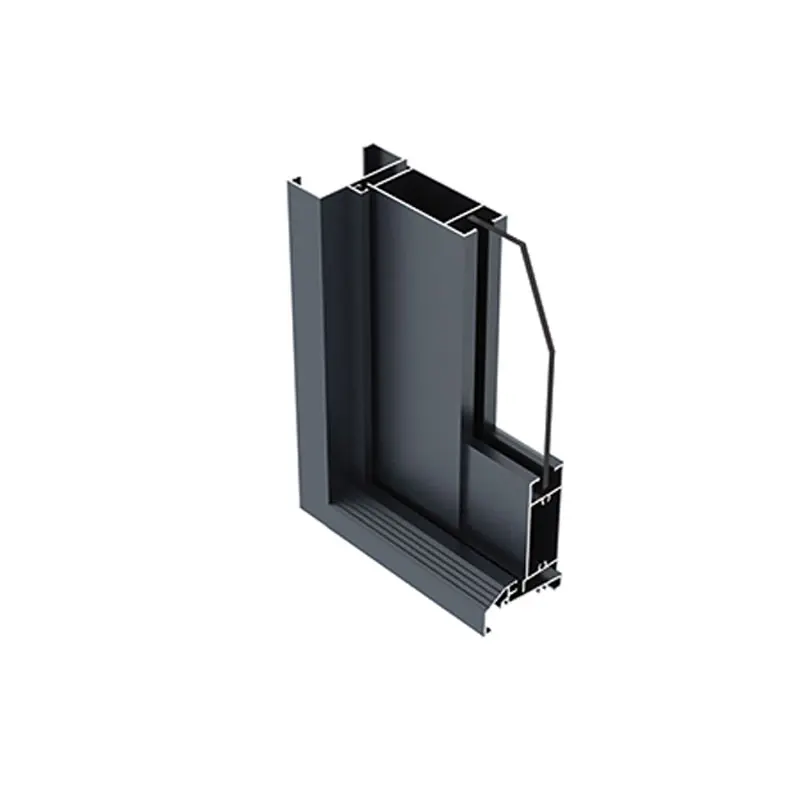 Extruded aluminum profile of fold door