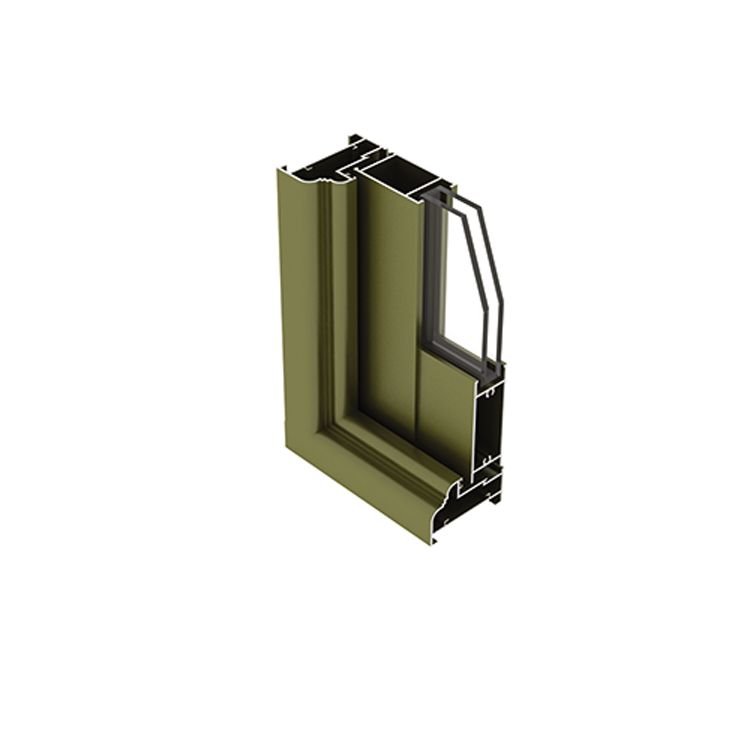 Extruded aluminum profile of fold door